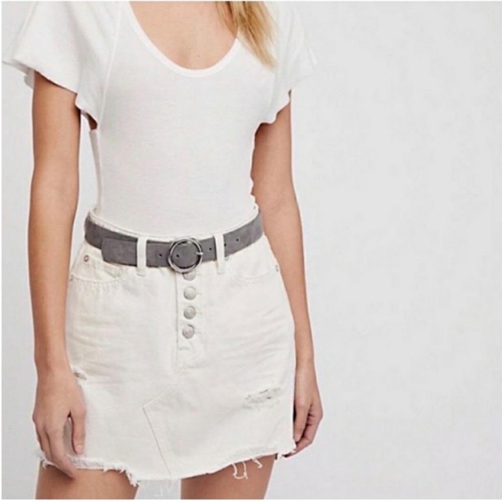 Free People White Mini Skirt - Picture 4 of 8